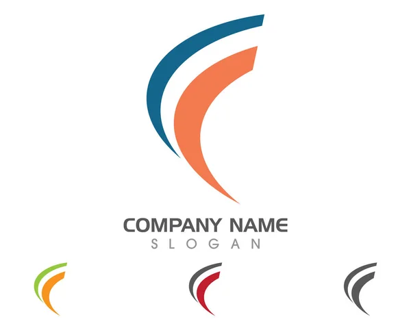 F sneller Logo briefsjabloon — Stockvector