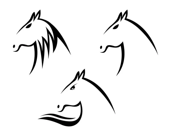 Vektor šablony loga koně — Stockový vektor