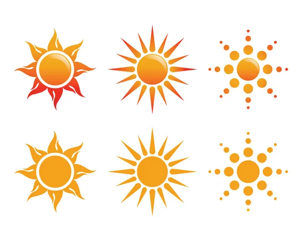 Güneş logo şablonu — Stok Vektör