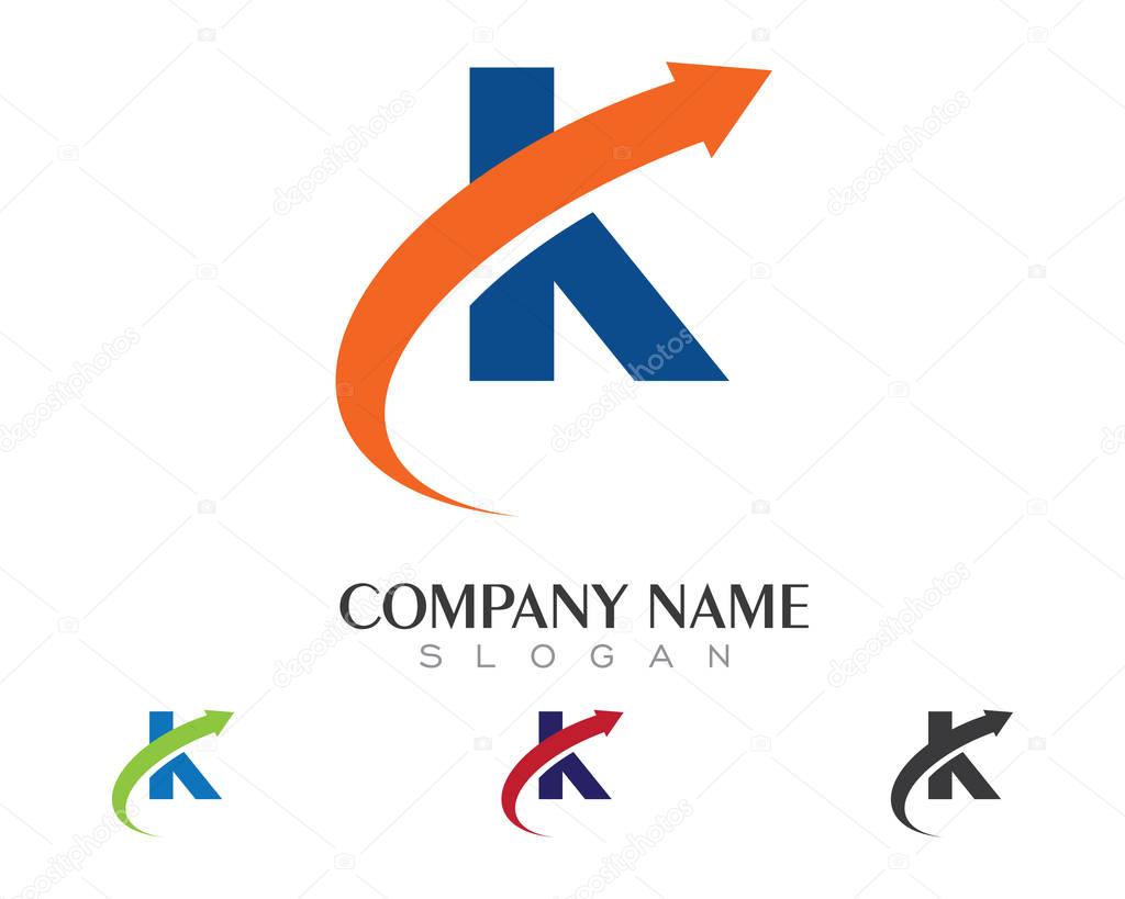 K  Letter Logo Template vector illustration