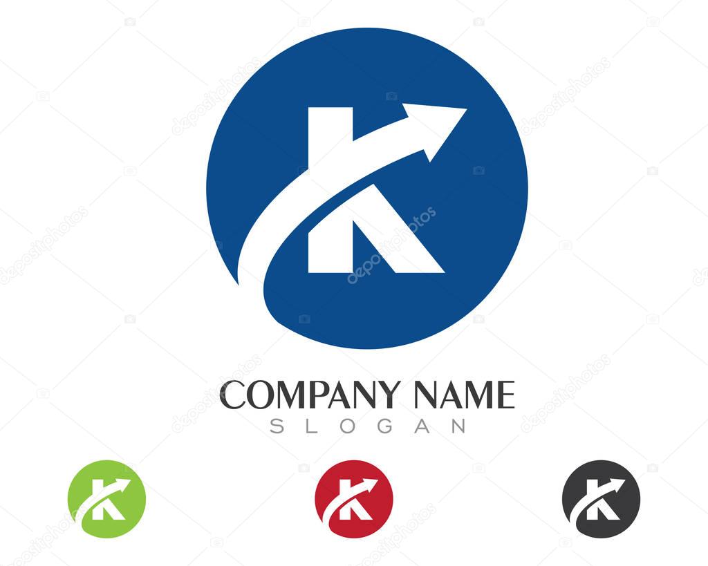 K  Letter Logo Template vector illustration