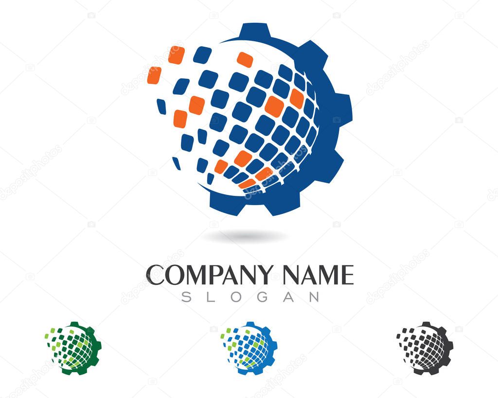 Global data Logo Template vector icon design
