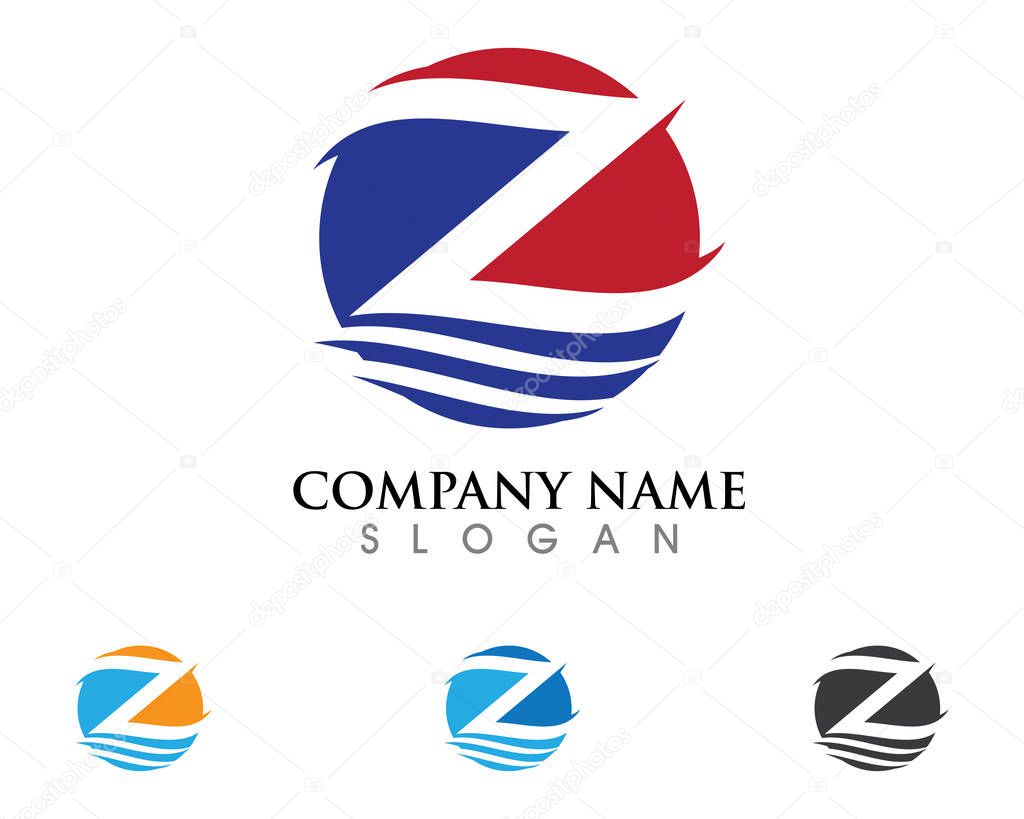 Water Wave symbol and icon Logo Template vector