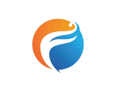 F harfi logo şablonu