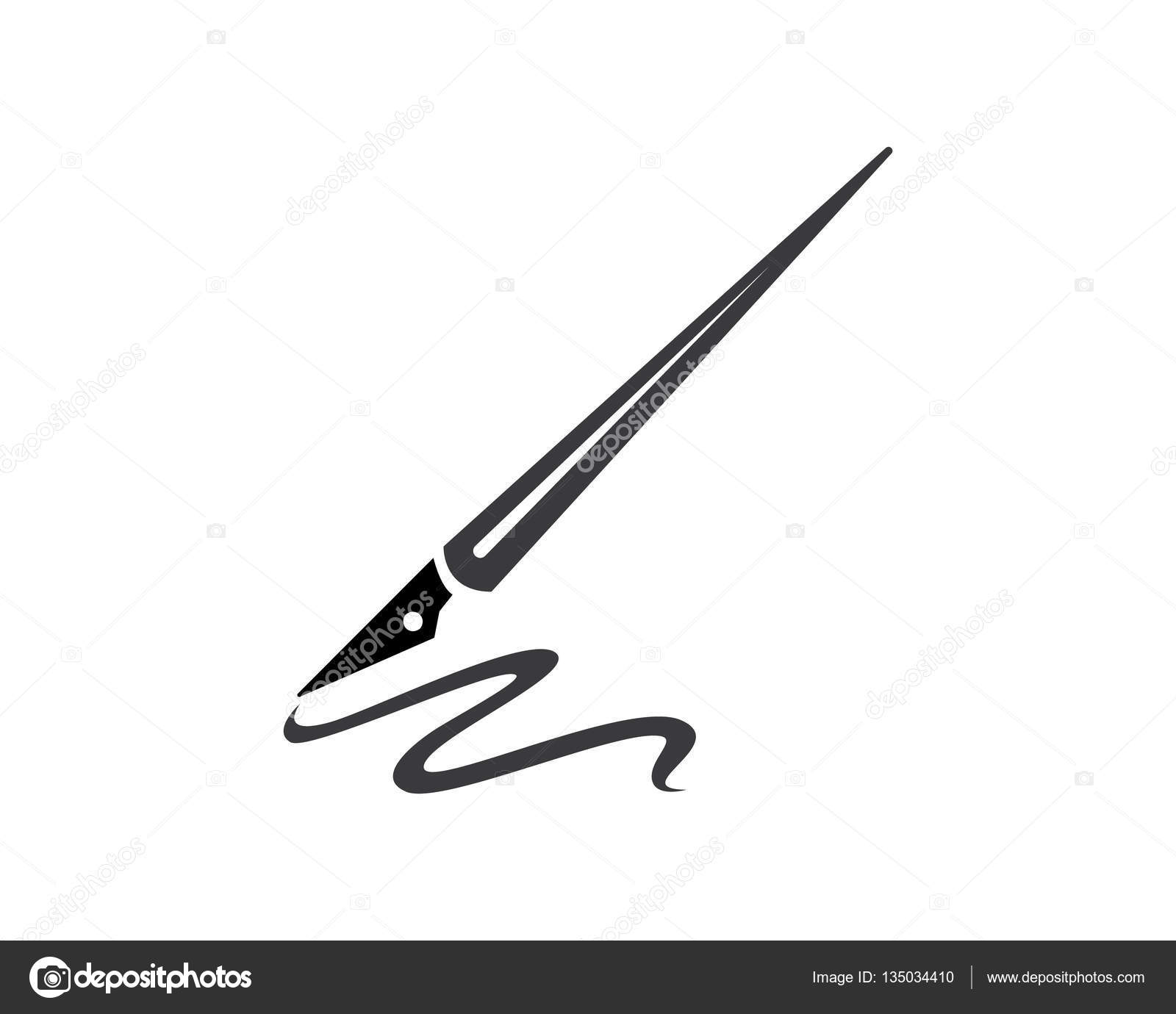 Download Feather pen Logo Vector — Stock Vector © elaelo #135034410