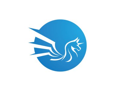 Pegasus Vektör Logo Şablonu