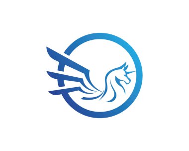 Pegasus Vektör Logo Şablonu