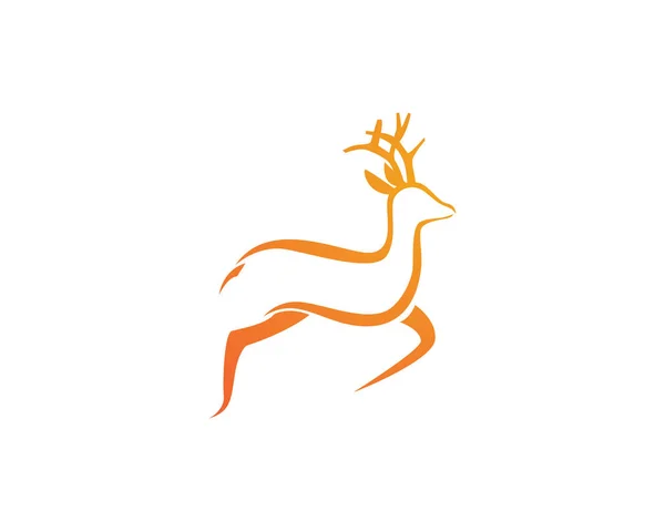 Modello logo cervo — Vettoriale Stock