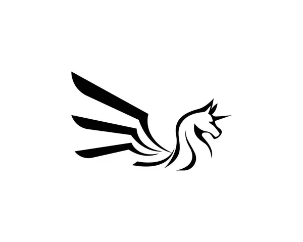 Шаблон векторного логотипа Пегаса — стоковый вектор