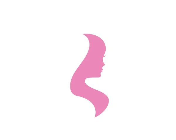 Donna faccia silhouette personaggio illustrazione — Vettoriale Stock