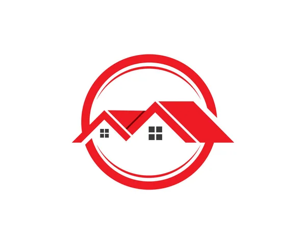 Logotipo inmobiliario, inmobiliario y de construcción — Vector de stock