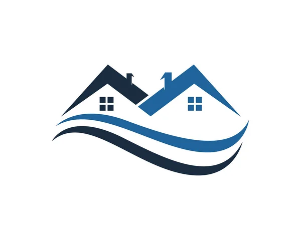 Logo immobiliare, immobiliare e delle costruzioni — Vettoriale Stock