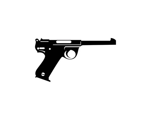 Leistungsstarke Pistole, Pistole, Handfeuerwaffe, Vektorillustration — Stockvektor