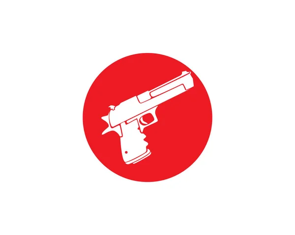 Pistola poderosa, arma, pistola, ilustração vetorial — Vetor de Stock
