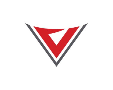 V harfi Logo iş şablonu