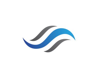 Su dalgası logo şablonu