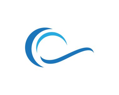 Su dalgası logo şablonu