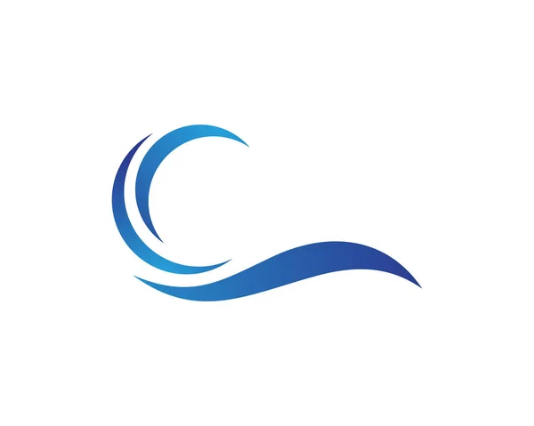 Templat logo gelombang air - Stok Vektor
