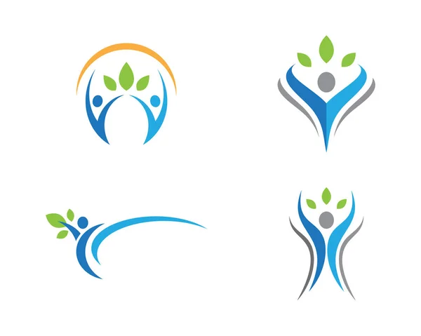 Πρότυπο λογότυπου υγιούς ζωής — Διανυσματικό Αρχείο