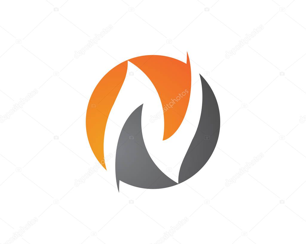 N Letter Logo Business professional logo template