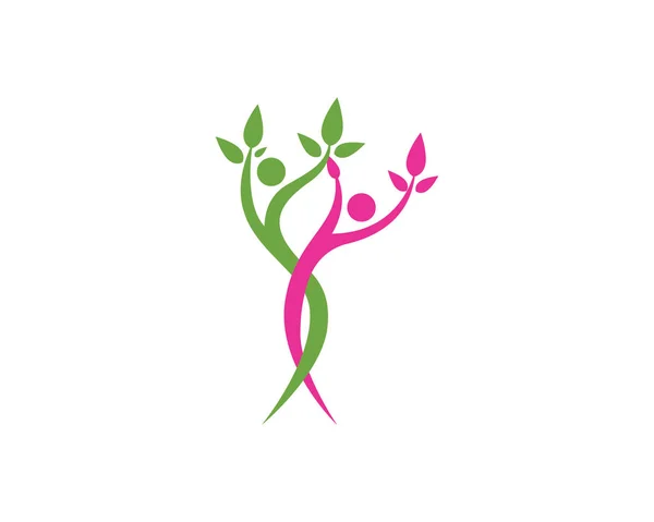 Símbolo da árvore da família logotipo do ícone — Vetor de Stock