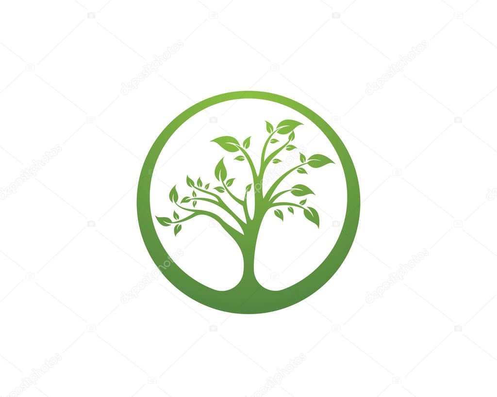 Family tree symbol icon logo design template