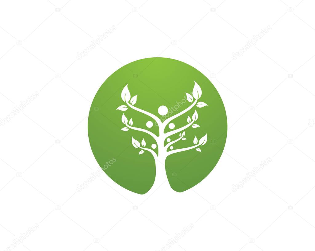 Family tree symbol icon logo design template