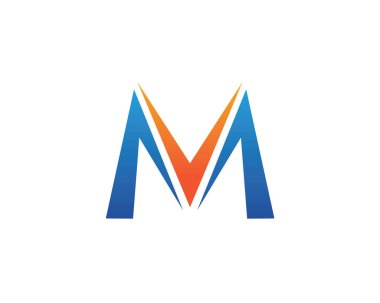 M harfi logo tasarım şablonu