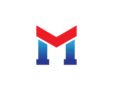 M harfi logo tasarım şablonu