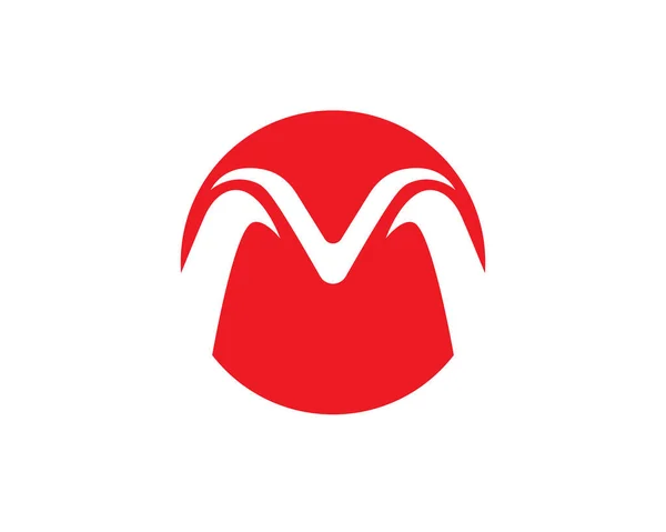 Mall för utformning av M-bokstäver — Stock vektor