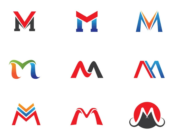 M Letter Logo design template — Stock Vector