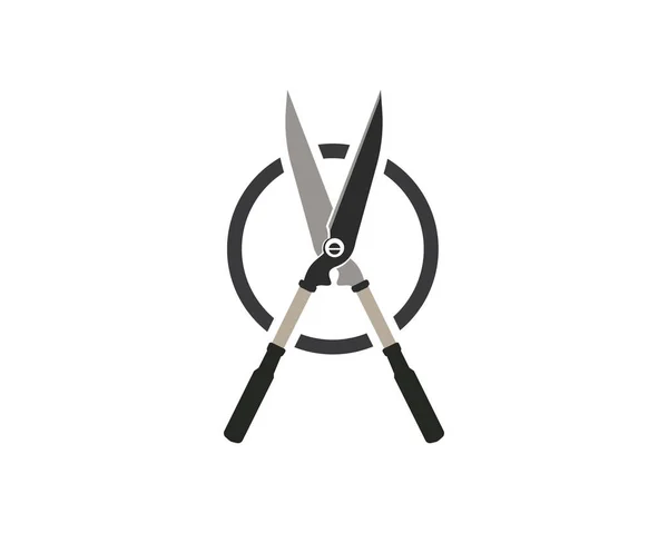 Modèle de logo de ciseaux — Image vectorielle