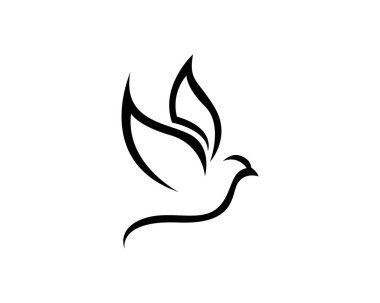 Kuş kanat güvercin Logo şablonu