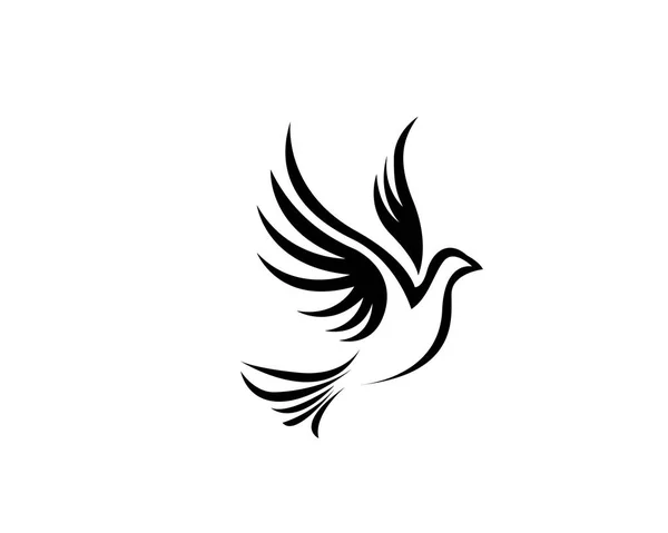 Vogel Flügel Taube Logo Vorlage — Stockvektor