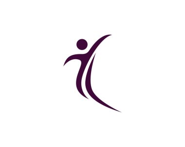 Eğlenceli insanlar sağlıklı hayat Logo