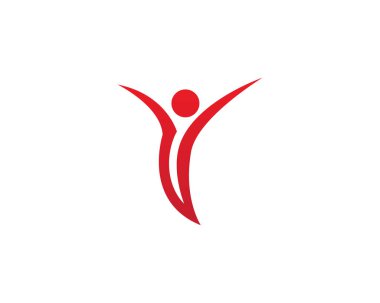 Eğlenceli insanlar sağlıklı hayat Logo
