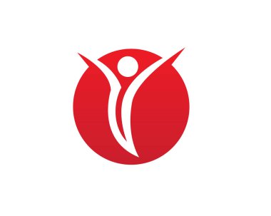Eğlenceli insanlar sağlıklı hayat Logo