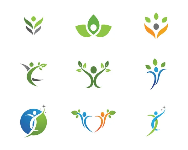 Plantilla de logotipo de vida saludable — Archivo Imágenes Vectoriales