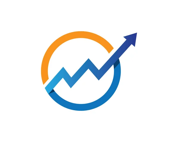 Logo y plantilla de financiación empresarial — Archivo Imágenes Vectoriales