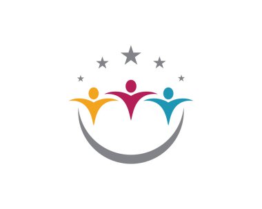 Evlat edinme ve topluluk bakım Logo şablonu