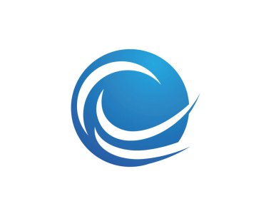Su dalgası logo şablonu