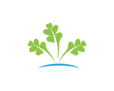 Meşe yaprağı simge vektör tasarım şablonu