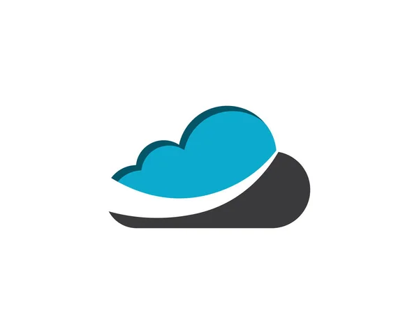 Logotipo de la nube y templ ate — Vector de stock