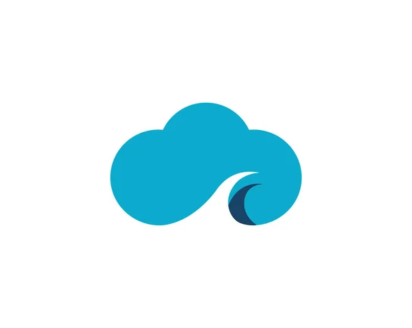 Logotipo de la nube y templ ate — Vector de stock