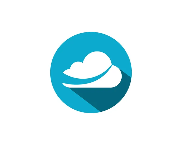 Logo logo chmury i templ zjadł — Wektor stockowy