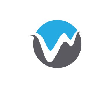 Su dalgası logo şablonu