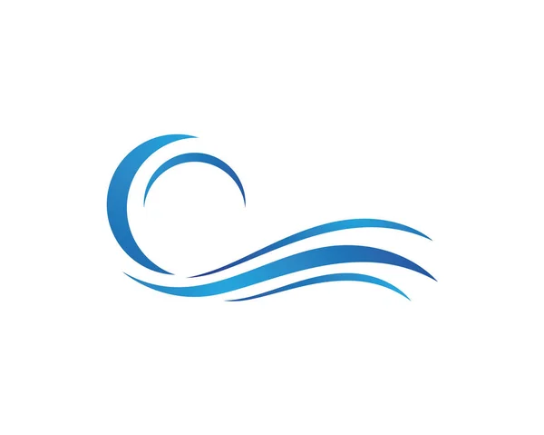 Acqua onda logo Template — Vettoriale Stock