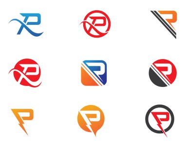 Mektup logo şablonu vektör simge