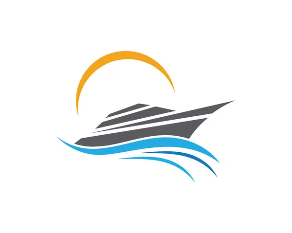 Statek wycieczkowy Logo Szablon — Wektor stockowy