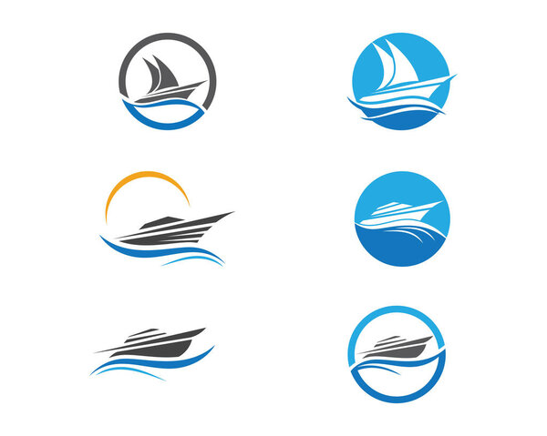 cruise ship Logo Template